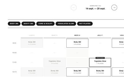 Planning de reservation en temps reel developpe par Surtech pour Terra Studio