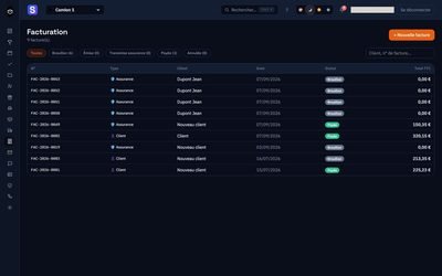 Facturation automatisee dans GlassERP, le logiciel metier edite par Surtech